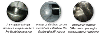 Image Examples using a Hawkeye Flexible Borescope